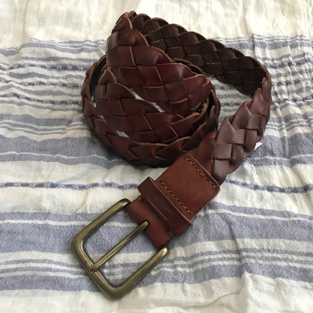 Brown leather belt